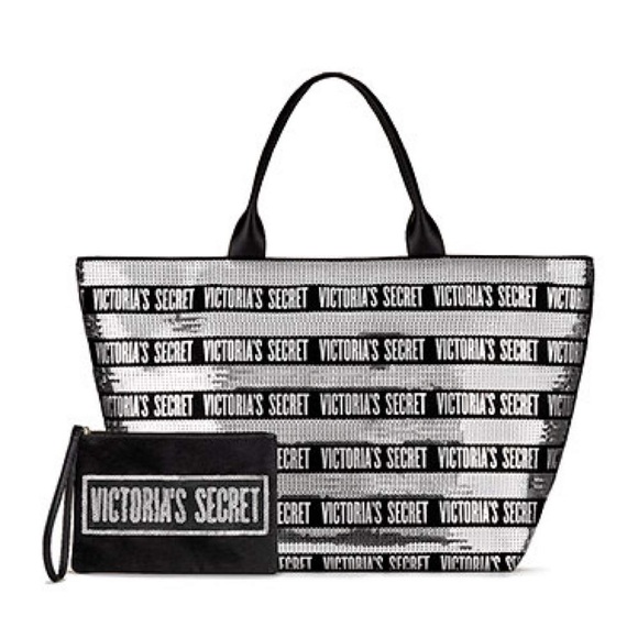NWT Victoria’s Secret Tote Bag and Wristlet - Picture 2 of 3